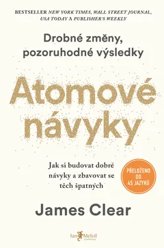 Kniha Atomové návyky od Jamese Cleara, obálka v češtině, motivační literatura